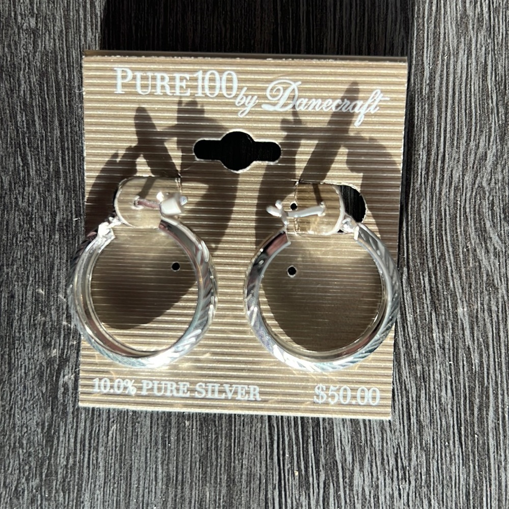 Silver hoop earrings